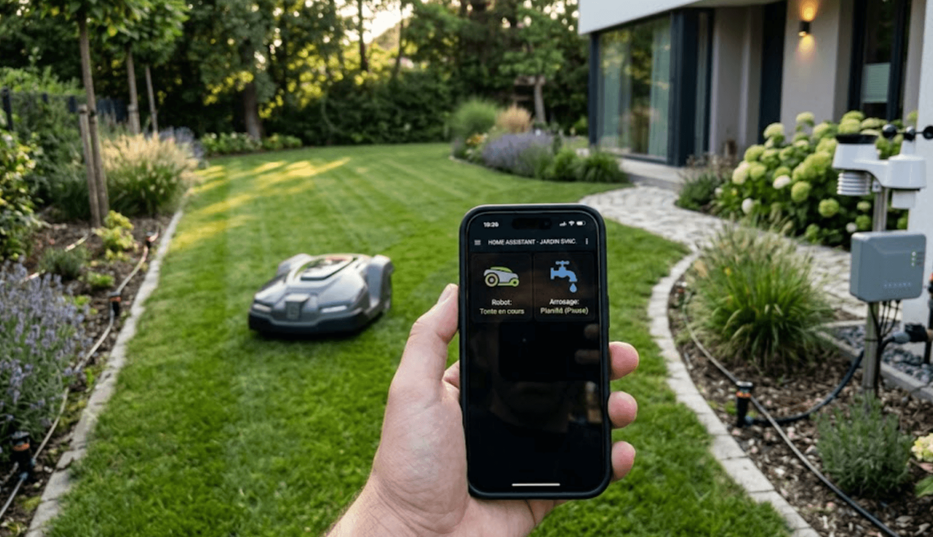 Domotique de Jardin 2026 : Comment synchroniser votre arrosage intelligent et votre robot tondeuse ?